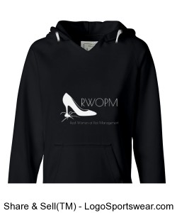 Black Hoodie with White RWOPM logo Design Zoom