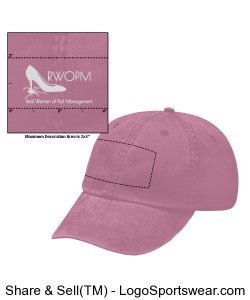 Pink Hat with White RWOPM logo Design Zoom