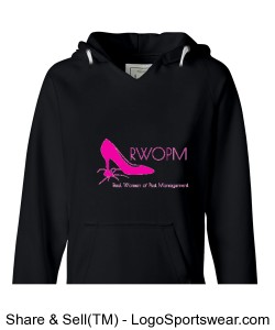 Black Hoodie with Pink RWOPM logo Design Zoom